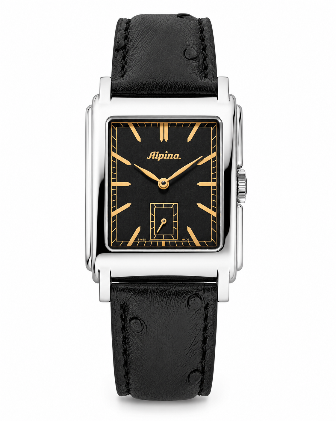 Alpina Alpiner Heritage Carrée Automatic Édition Europe AL-530BBG3C6 — vue de face