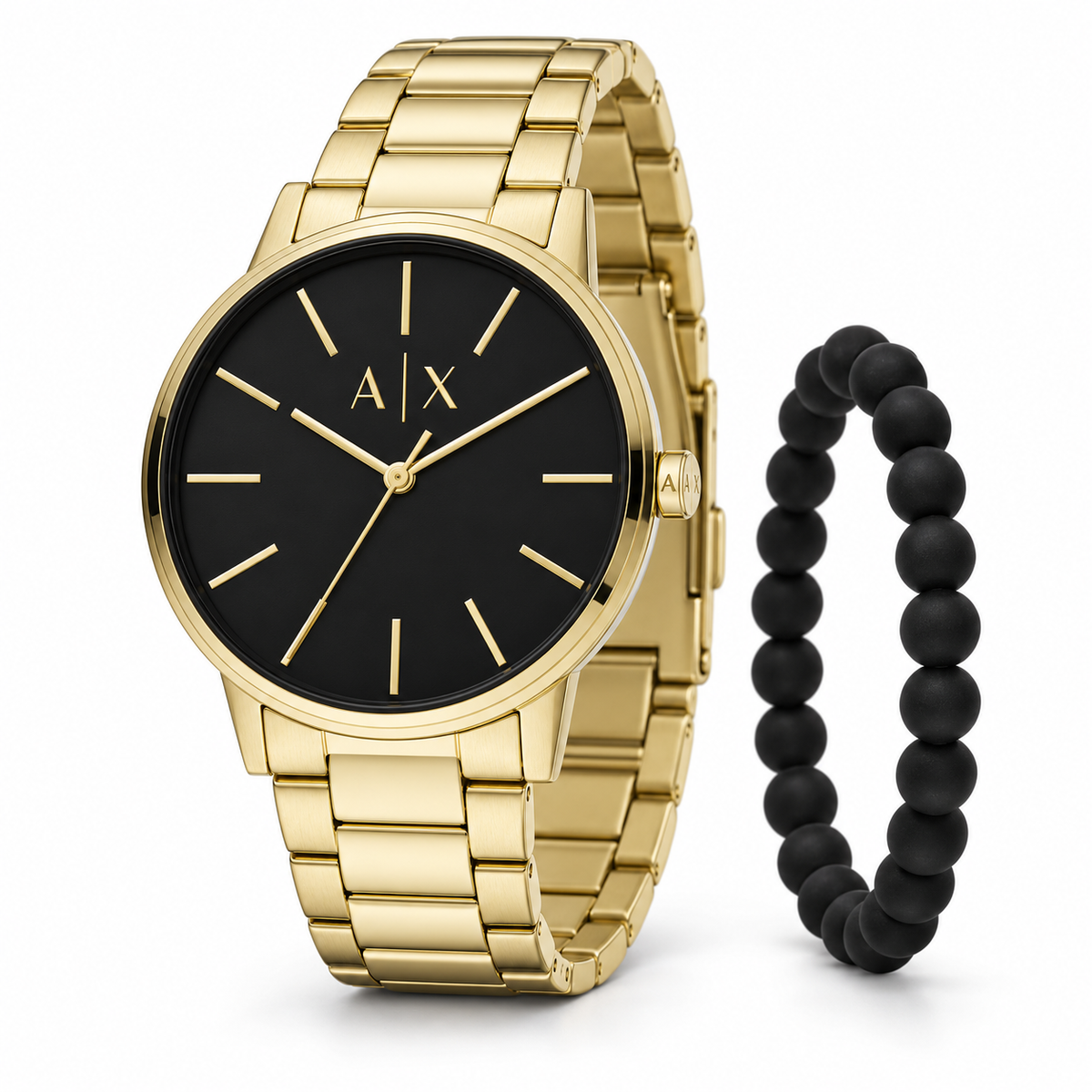 Armani Exchange | Cayde Coffret Montre Homme AX7119 — vue trois-quarts