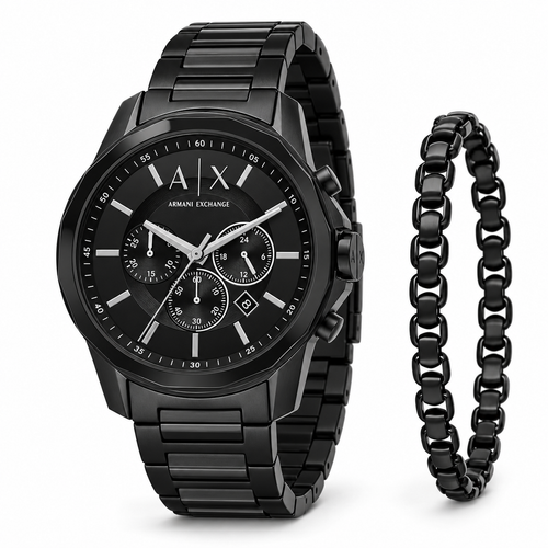 Armani Exchange | Banks Coffret Montre Homme AX7153SET — vue trois-quarts