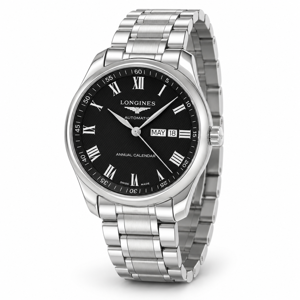 Longines Master Collection Annual Calendar L2.920.4.51.6 — vue trois quarts