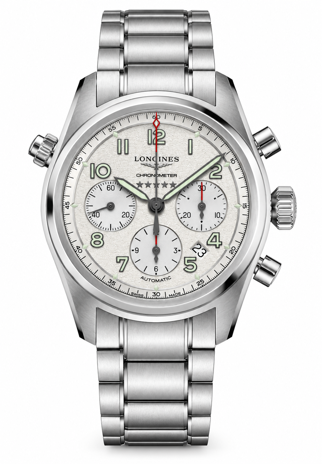 Longines Spirit Chronograph L3.820.4.73.6 — vue de face