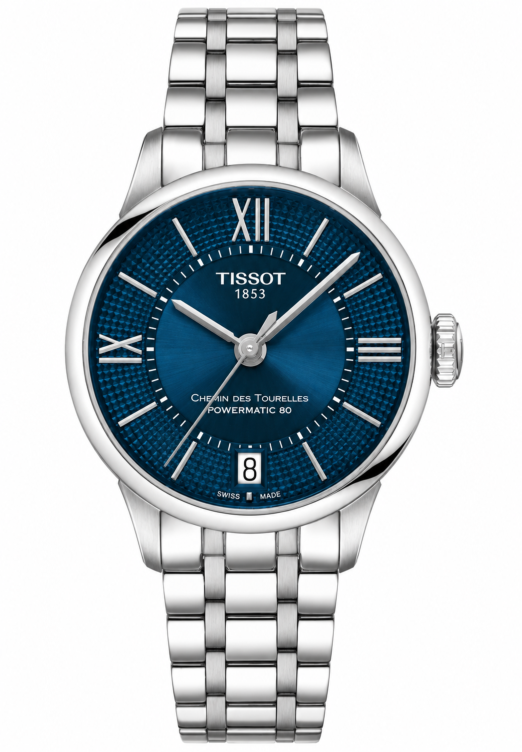Tissot Chemin des Tourelles Powermatic 80 Lady T099.207.11.048.00 — vue de face