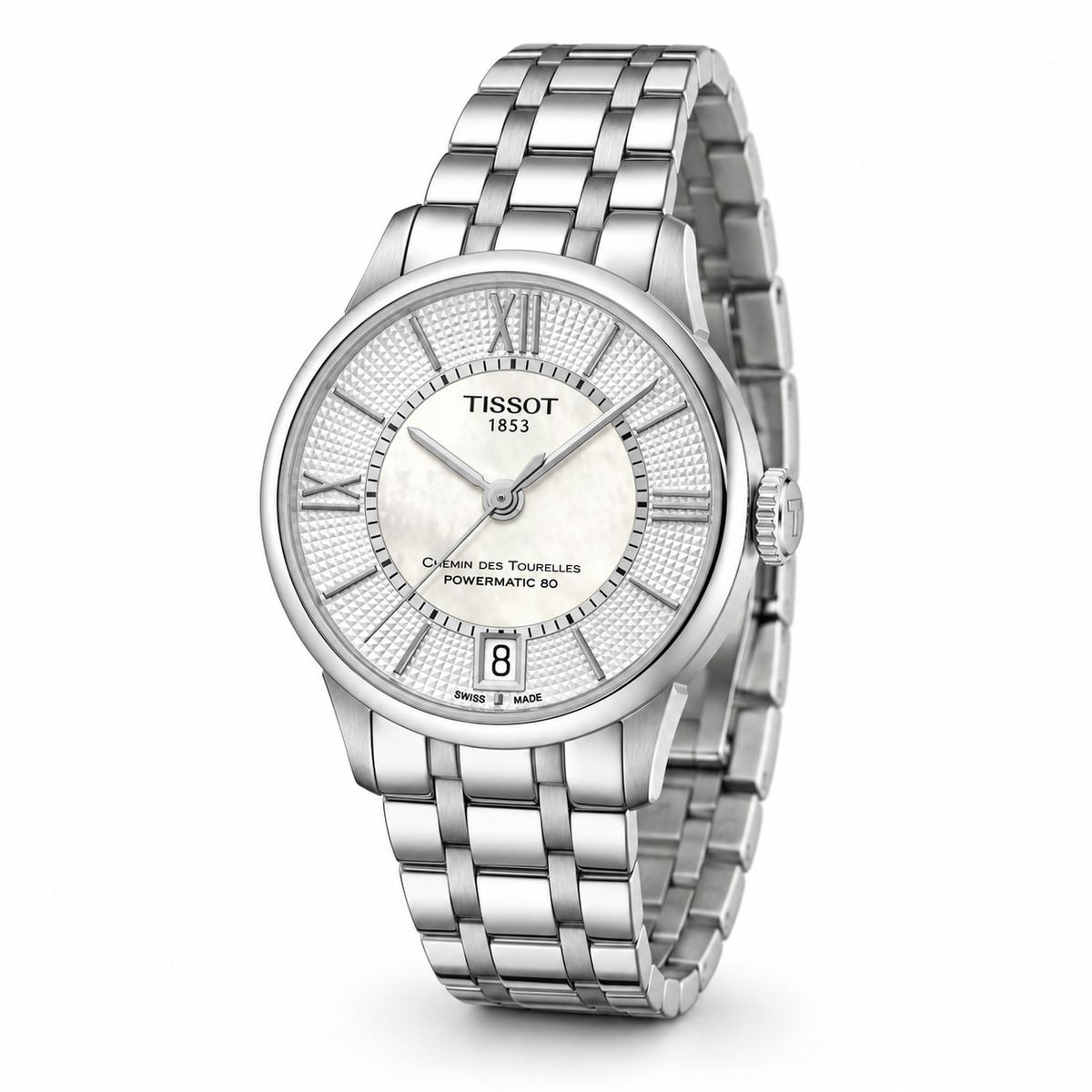 Tissot Chemin des Tourelles Powermatic 80 Lady T099.207.11.118.00 — vue trois quarts