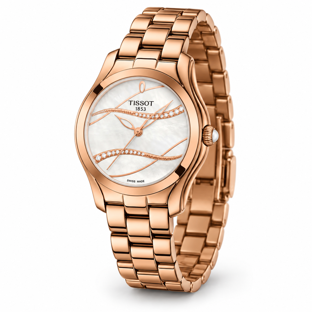 Tissot T-Wave Diamonds T112.210.33.111.00 — vue trois quarts