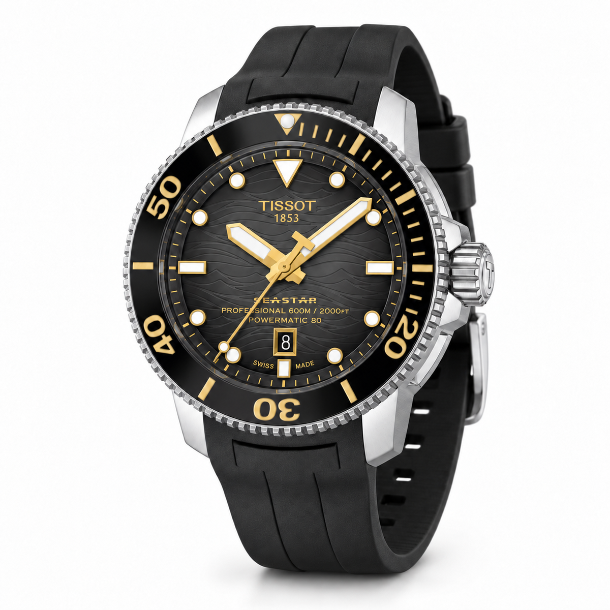Tissot Seastar 2000 Professional Powermatic 80 T120.607.17.441.01 — vue trois quarts