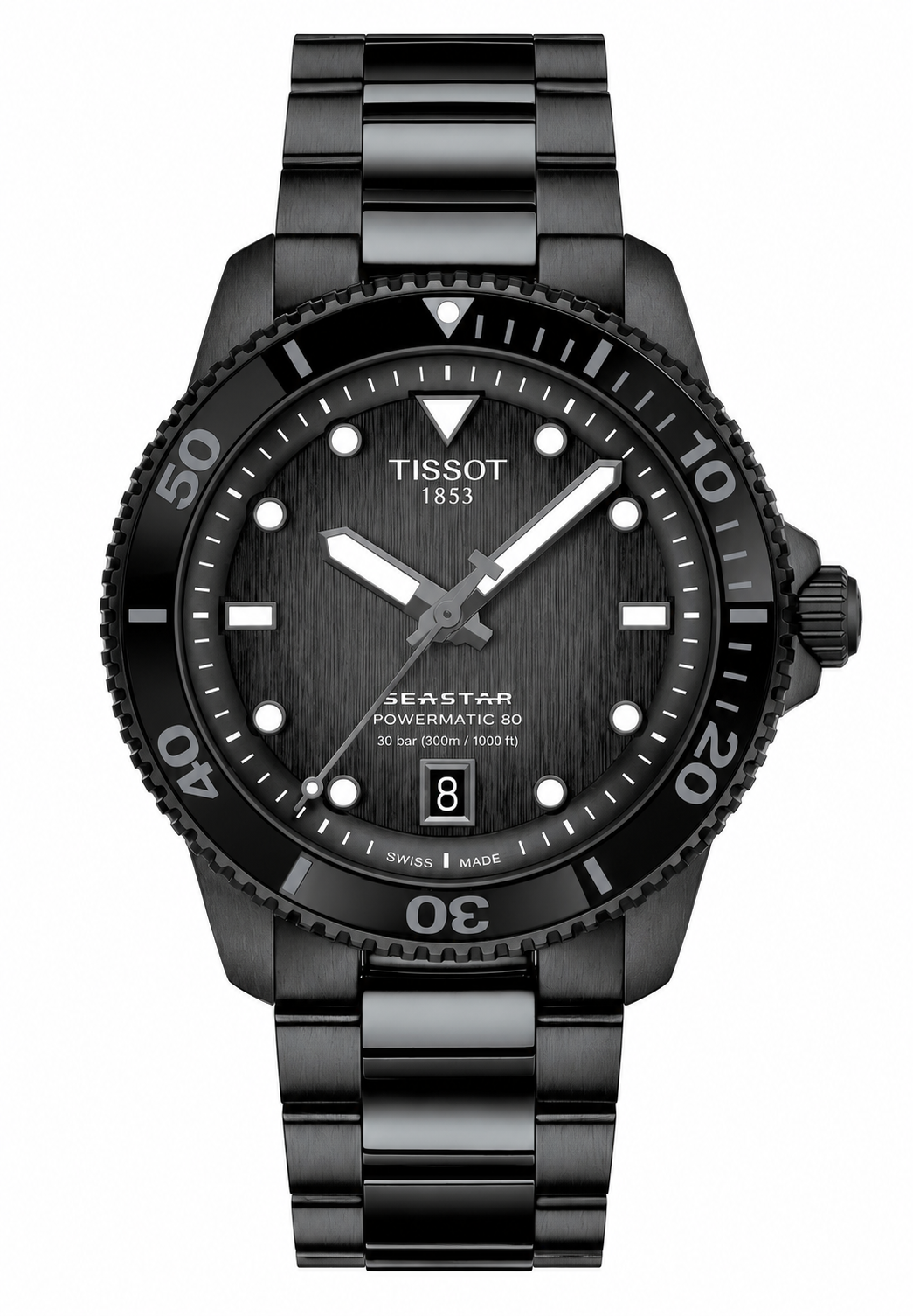 Tissot Seastar 1000 Powermatic 80 T120.807.33.051.00 — vue de face