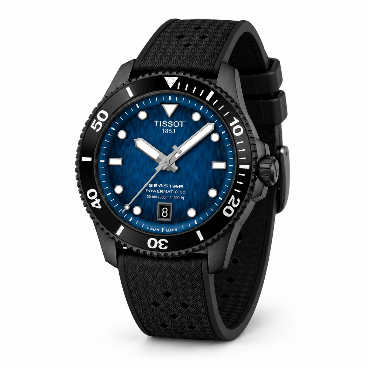 Tissot Seastar 1000 Powermatic 80 T120.807.37.041.00 — vue trois quarts