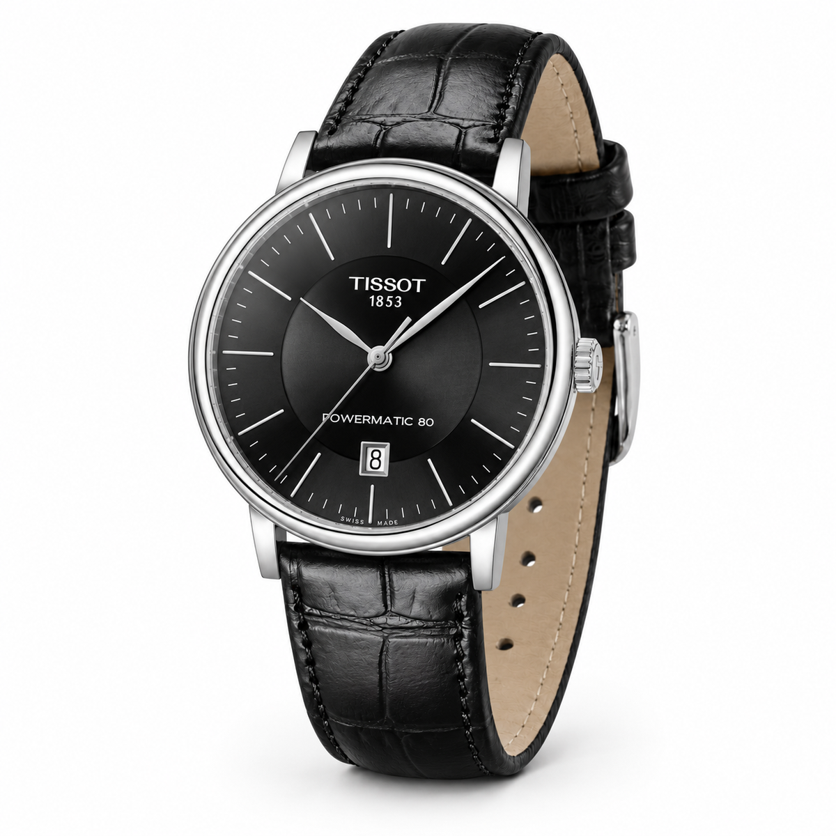 Tissot Carson Premium Powermatic 80 T122.407.16.051.00 — vue trois quarts