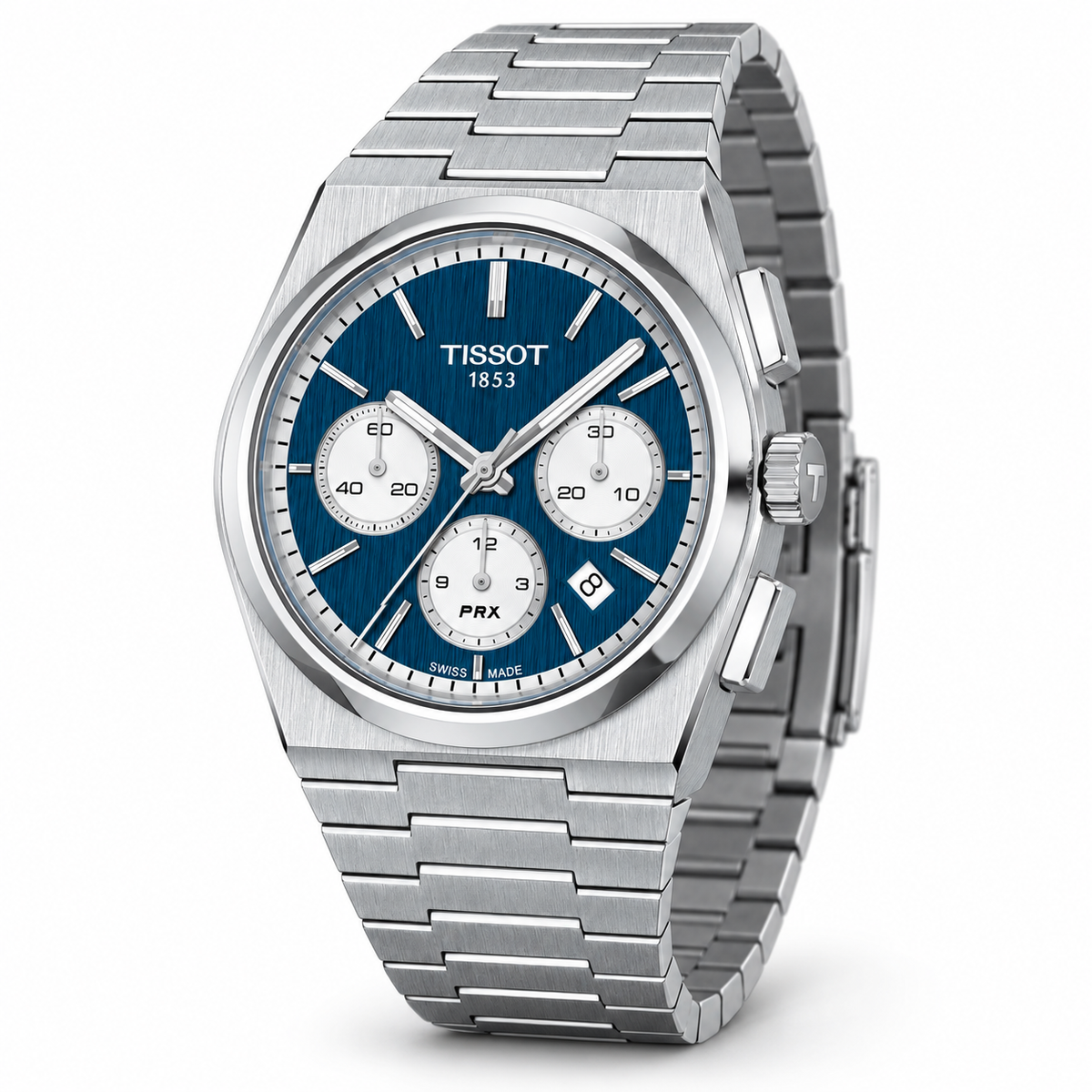 Tissot PRX Automatic Chronograph T137.427.11.041.00 — vue trois quarts