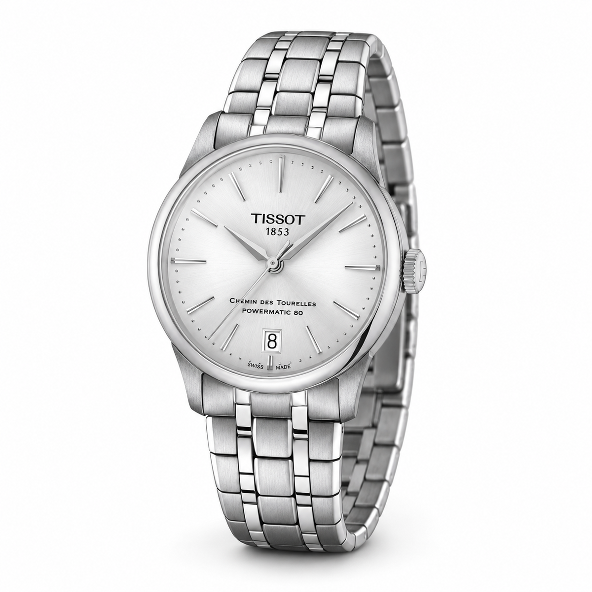 Tissot Chemin des Tourelles Powermatic 80 T139.207.11.031.00 — vue trois quarts