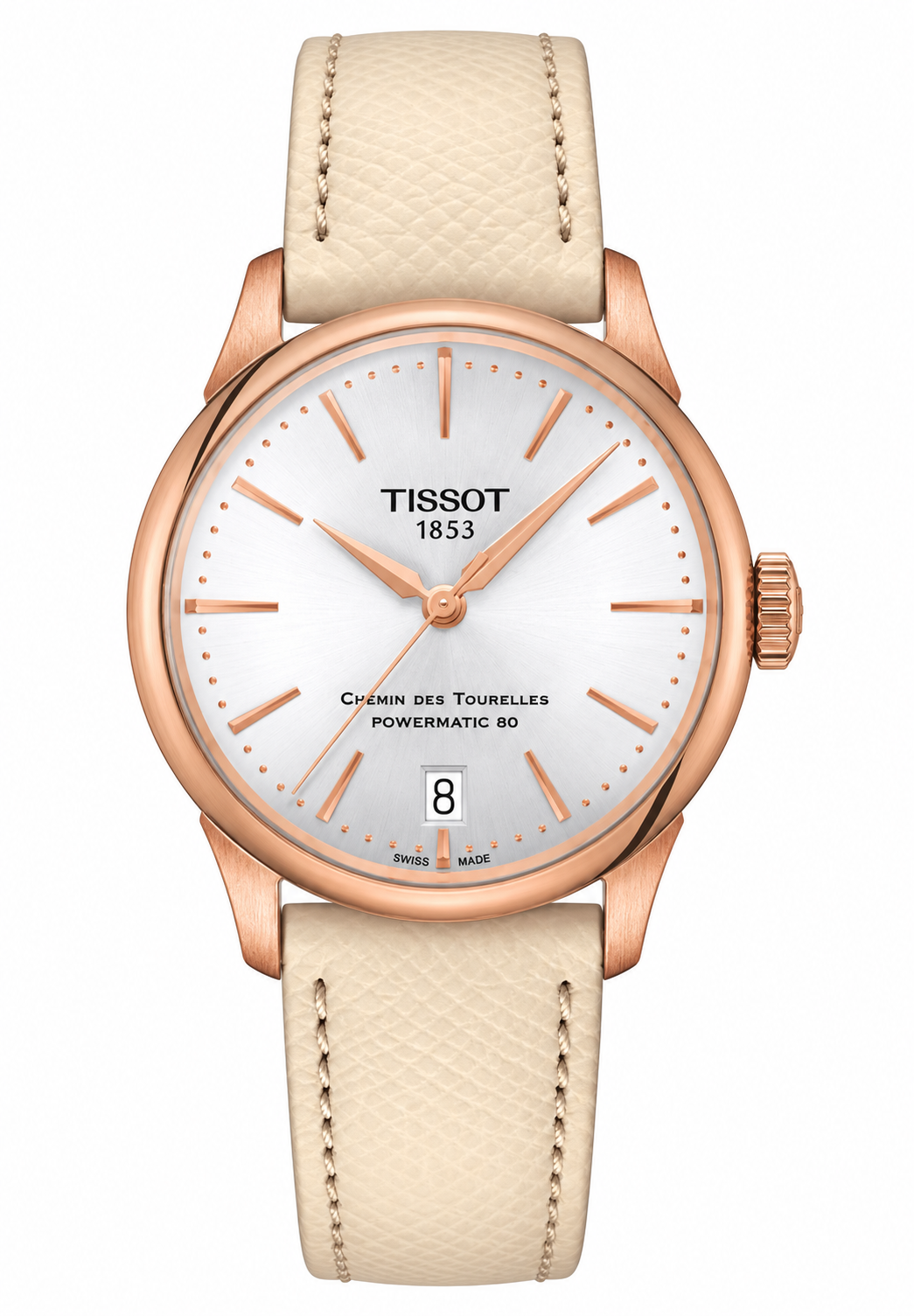 Tissot Chemin des Tourelles Powermatic 80 T139.207.36.031.00 — vue de face