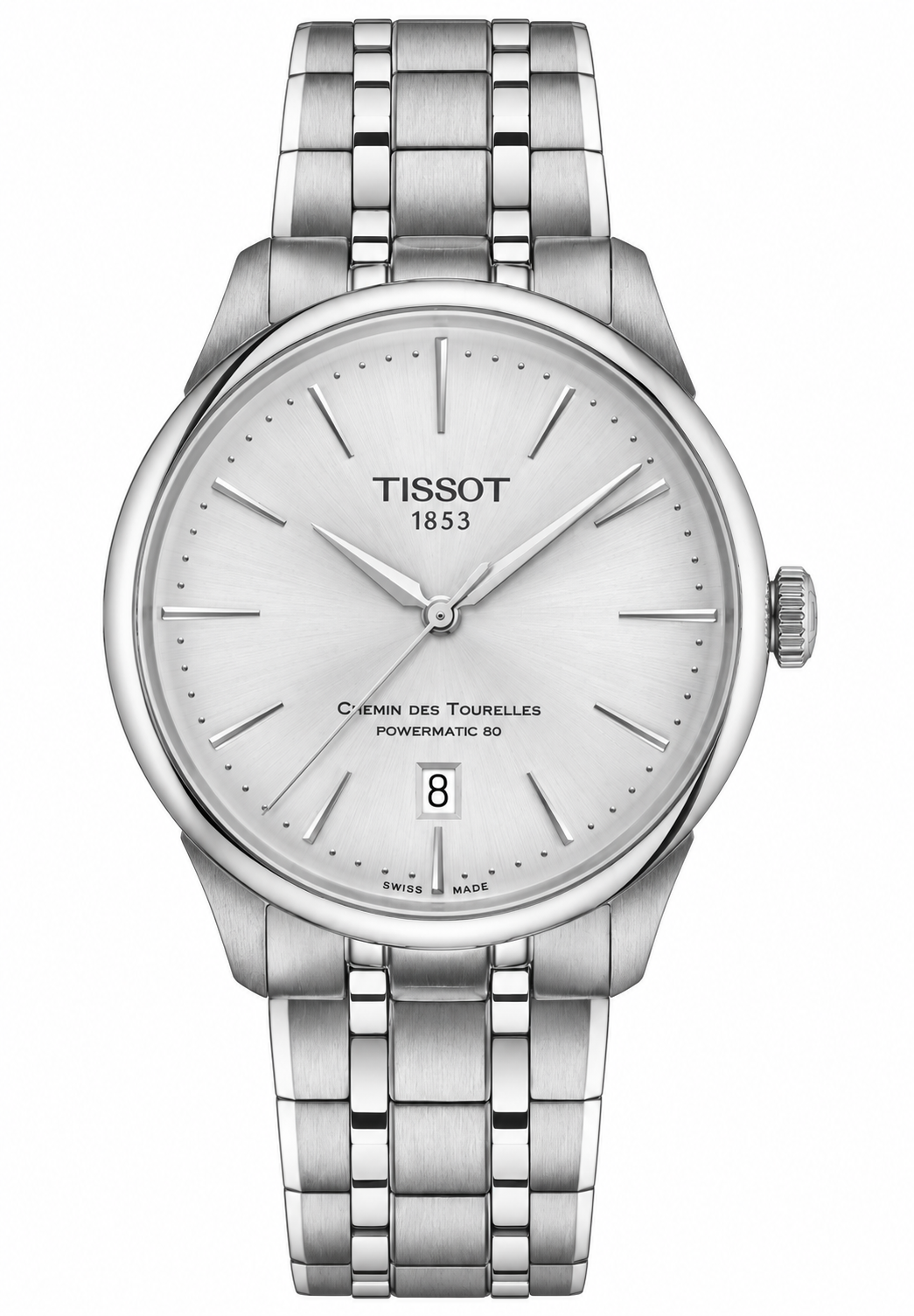 Tissot Chemin des Tourelles Powermatic 80 T139.807.11.031.00 — vue de face