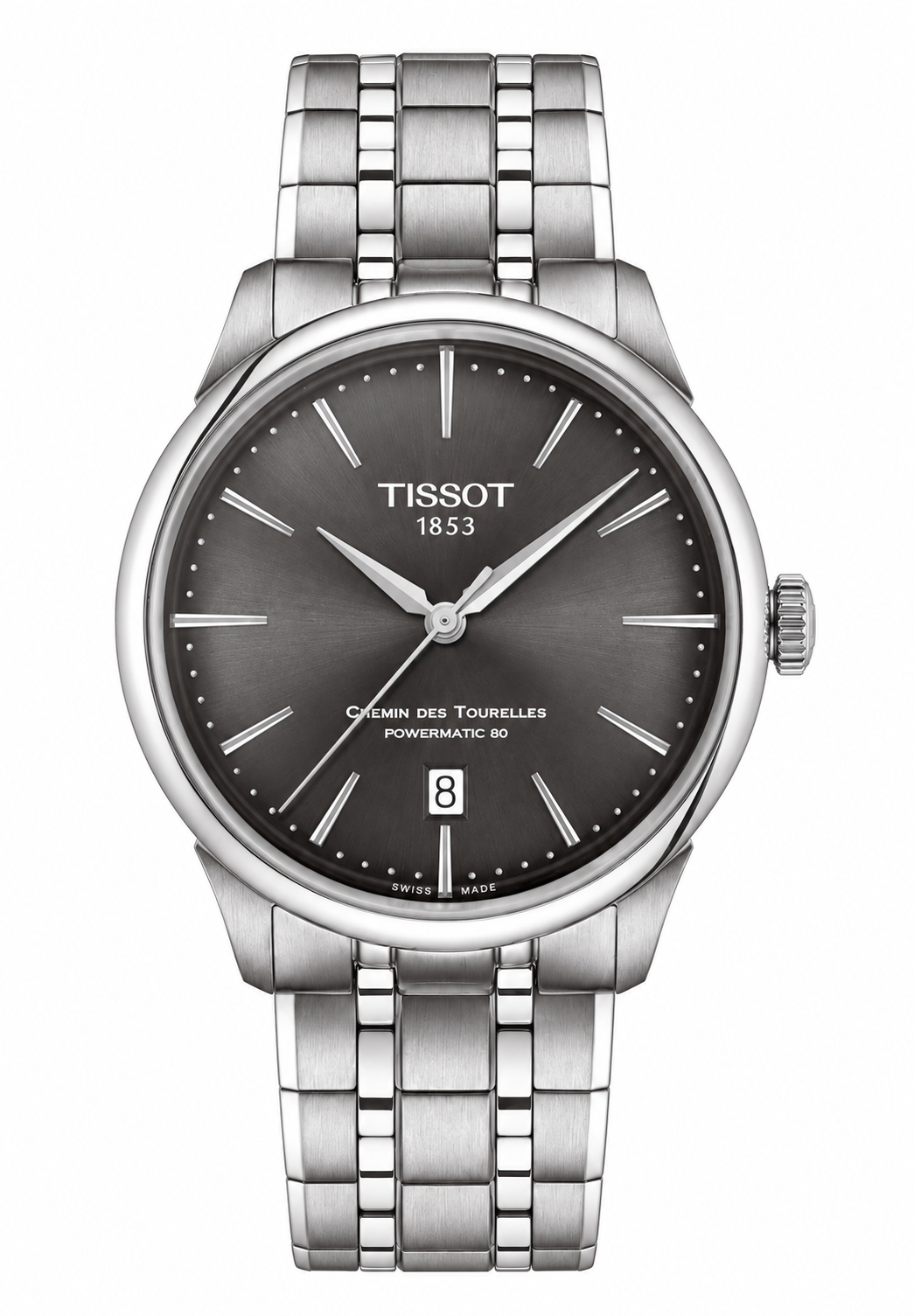 Tissot Chemin des Tourelles Powermatic 80 T139.807.11.061.00 — vue de face