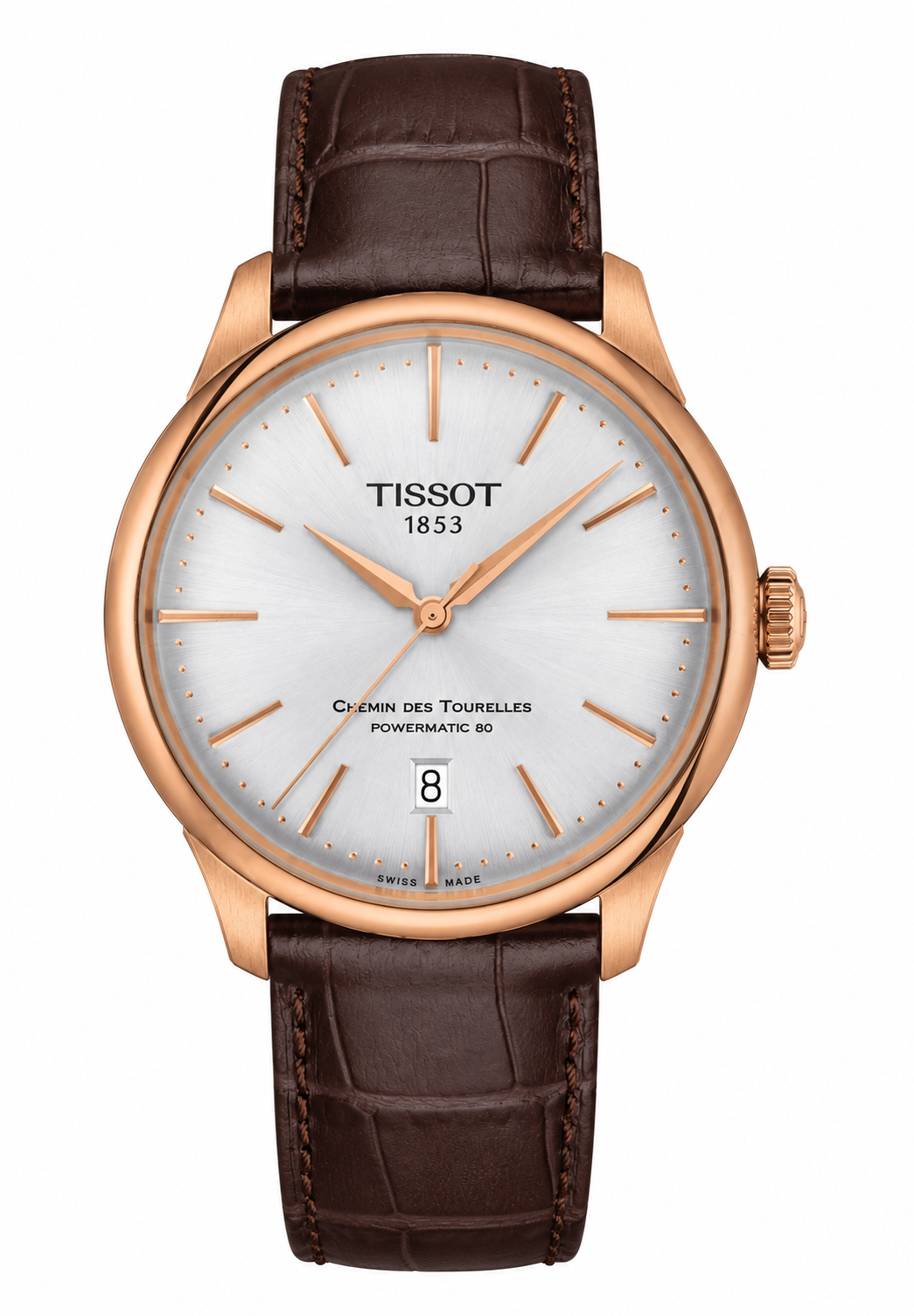 Tissot Chemin des Tourelles Powermatic 80 T139.807.36.031.00 — vue de face