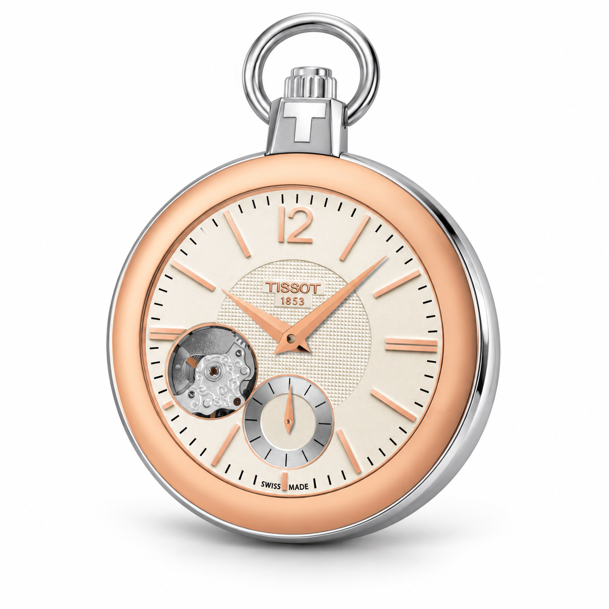 Tissot Pocket Mechanical Skeleton T853.405.29.267.01 — vue trois quarts